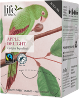 Apple Delight, Svart te, Life by Follis Rainforest Fairtrade, 20 påsar